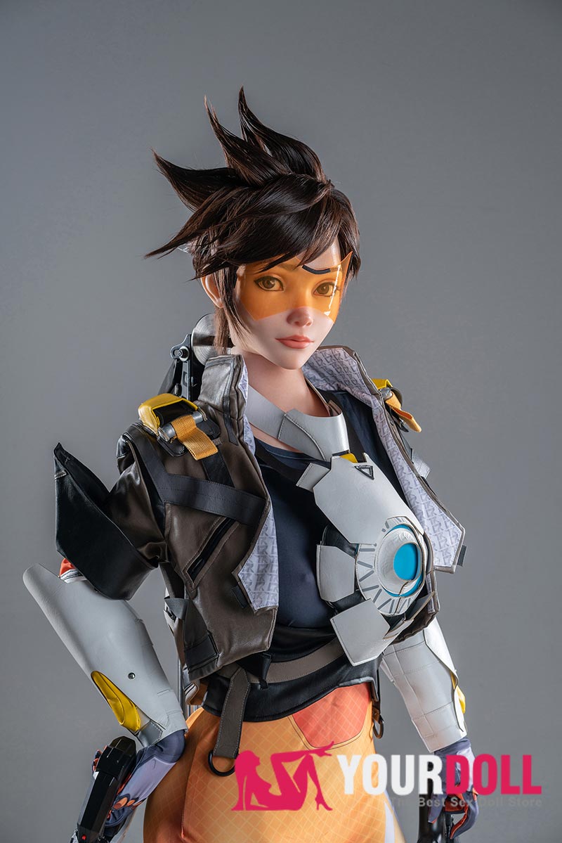 Poup&eacute;e sexuelle cosplay style Tracer Overwatch GameLady