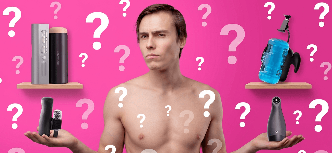 Homme qui réfléchit à quel sex-toy choisir